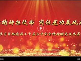 机关党委举办“学精神担使命 岗位建功展风采”青年党员学习贯彻党的二十届三中全会精神微党课大赛